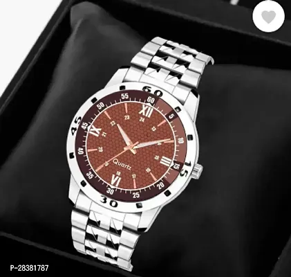 Stylish Metal Analog Watch With Bracelet For Men-thumb4