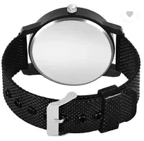 Modern Black PU Analog Watches For Couple Pack Of 2-thumb3