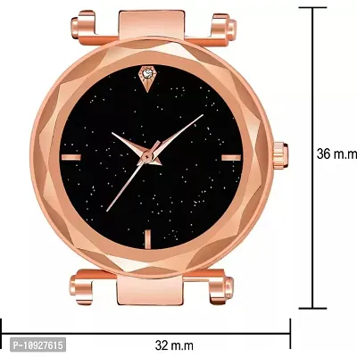 Stylish Rose Gold PU Analog Watches For Women And Girls-thumb5