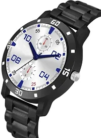 Stylish Black PU Analog Watches For Men-thumb2