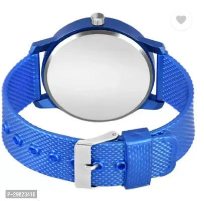 Stylish Blue PU Analog Watches For Men-thumb3