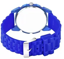 Stylish Blue PU Analog Watches For Men-thumb2