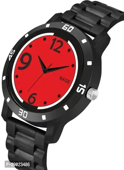 Stylish Black PU Analog Watches For Men-thumb3