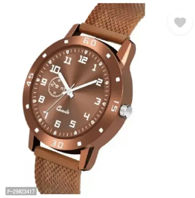 Stylish Brown PU Analog Watches For Men-thumb2