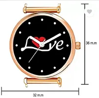 Fashionable Black Dial Genuine Leather Analog Watch For Women-thumb2