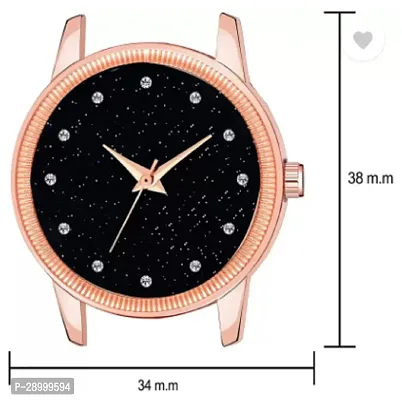 Fashionable Black Dial Metal Analog Watch For Women-thumb4