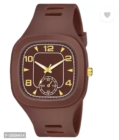 Stylish PU Brown Analog Watch For Men