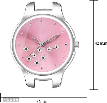 Fashionable Pink Dial Metal Analog Watch For Women-thumb3