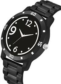 Stylish Black PU Analog Watches For Men-thumb2