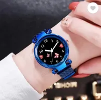 Fashionable Black Dial Metal Analog Watch For Women-thumb2