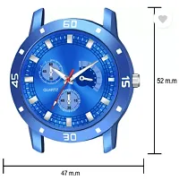 Stylish Blue PU Analog Watches For Men-thumb3