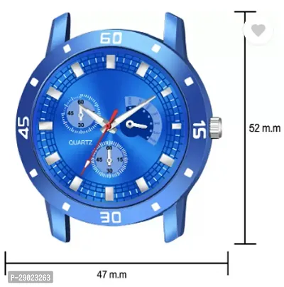 Stylish Blue PU Analog Watches For Men-thumb4