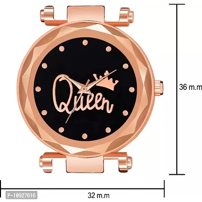 Stylish Rose Gold PU Analog Watches For Women And Girls-thumb5