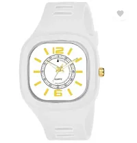 Stylish White PU Analog Watches For Men-thumb2