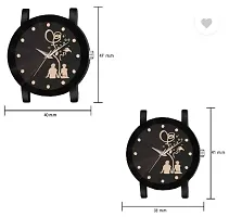 Modern Black Metal Analog Watches For Couple Pack Of 2-thumb2