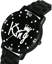 Stylish Black PU Analog Watches For Men-thumb2