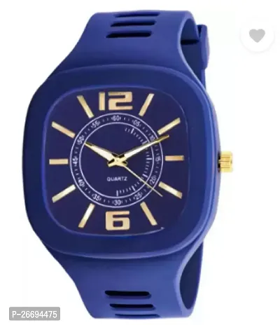 Stylish PU Blue Analog Watch For Men