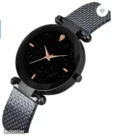 Fashionable Black Dial PU Analog Watch For Women-thumb3