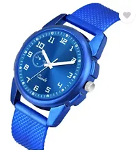 Stylish PU Analog Watch With Bracelet For Men-thumb1