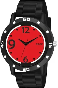 Stylish Black PU Analog Watches For Men-thumb1