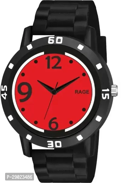 Stylish Black PU Analog Watches For Men-thumb2