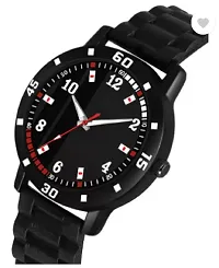 Stylish Black PU Analog Watches For Men-thumb3