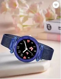 Fashionable Black Dial Metal Analog Watch For Women-thumb1