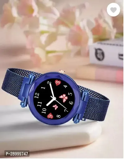 Fashionable Black Dial Metal Analog Watch For Women-thumb2