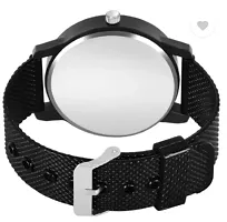 Stylish Black PU Analog Watches Combo For Couple-thumb3