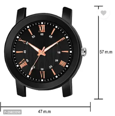 Stylish Black PU Analog Watches For Men-thumb3