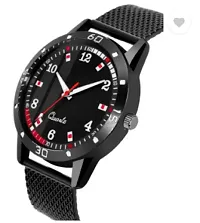 Stylish Black PU Analog Watches For Men-thumb1