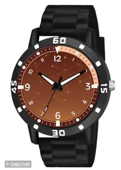 Stylish Black PU Analog Watches For Men-thumb2