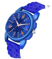 Stylish Blue PU Analog Watches For Men-thumb2