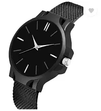 Stylish Black PU Analog Watches For Men-thumb2