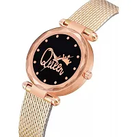 Stylish Rose Gold PU Analog Watches For Women And Girls-thumb2