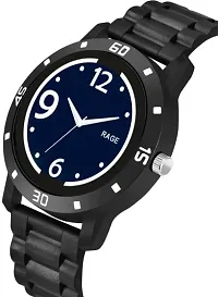 Stylish PU Blue Analog Watch For Men-thumb1