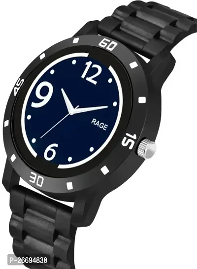 Stylish PU Blue Analog Watch For Men-thumb2