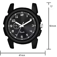 Stylish Black PU Analog Watches For Men-thumb3