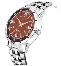 Stylish Metal Analog Watch With Bracelet For Men-thumb1