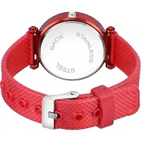 Stylish Red PU Analog Watches For Women And Girls-thumb3