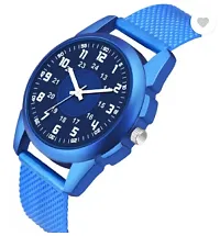 Stylish PU Analog Watch With Bracelet For Men-thumb1