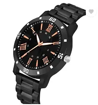 Stylish Black PU Analog Watches For Men-thumb2