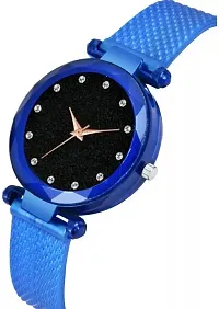 Fashionable Black Dial PU Analog Watch For Women-thumb2