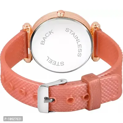 Stylish Orange PU Analog Watches For Women And Girls-thumb5