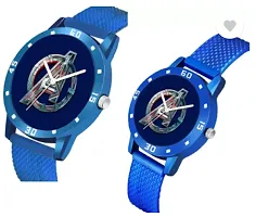 Modern Blue PU Analog Watches For Couple Pack Of 2-thumb1