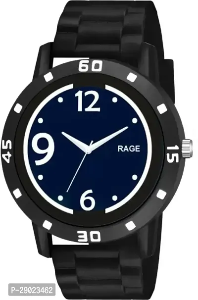 Stylish Black PU Analog Watches For Men-thumb2