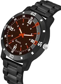 Stylish Black PU Analog Watches For Men-thumb2