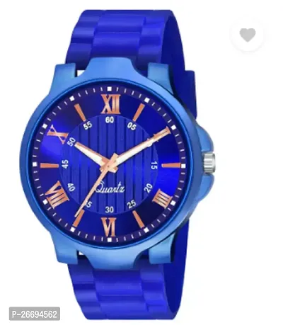 Stylish PU Blue Analog Watch For Men