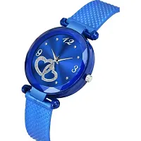 Stylish Blue PU Analog Watches For Women And Girls-thumb2