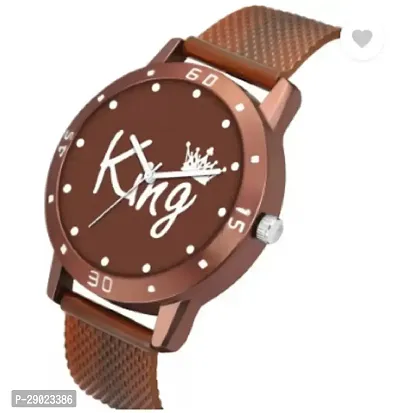 Stylish Brown PU Analog Watches For Men-thumb2